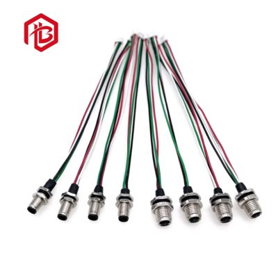 M5 Industrial Circular Din Socket IP67 Waterproof 4 Pin Panel Mount Connector with 1A Rated Current and 30V Rated Voltage