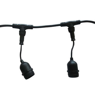 E27 Plastic Copper Contact IP67/IP68 Waterproof Lamp Holder Connectors for Solar Power Systems High Current Lighting