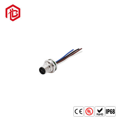 Kopen M12 PCB-zet het Comité Cirkelschakelaar 5 het Schroefdraad van PCB Front Mounting Connector Socket PG9 van Pin Female op M12 online manufacture