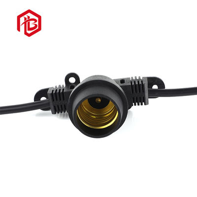 Kopen Rubber Nylon E27 Vaste lamphouder Verlichting Zwart Plastic Lamphouder Power Socket Atmosphere Light String Cable online manufacture