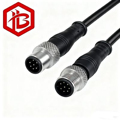 Kopen M12 METAL PLUG 3 4 5 6 Pins a Code Canbus Cable M12 Overmolding Connector online manufacture