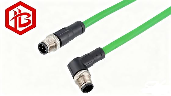 Kopen Waterdicht M12 rechtse man tot rechthoekige Ethernet-kabelconnector RJ45 Pipeline - Digital Mini - 8 pin man tot Rs - 422 M 4A online manufacture