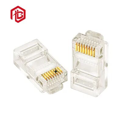 Kopen Hoge Prestatie 24V IP65 Fosforbrons CAT5 UTP Afgeschermde Ethernet RJ45 Male PCB RF Power Kabel Connector online manufacture