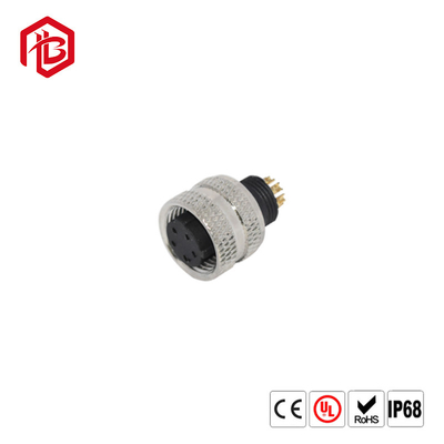 IP67 Circular Female Male M12 2 3 4 5 6 8 Pin Front Panel Mount LED Circular Cable Waterproof Wire Connector