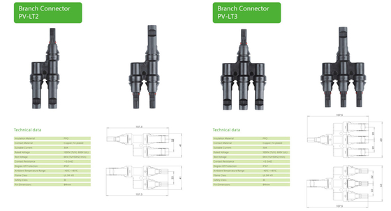 MC4 Solar Photovoltaic Pv Cable Connector With Fuse For Solar System