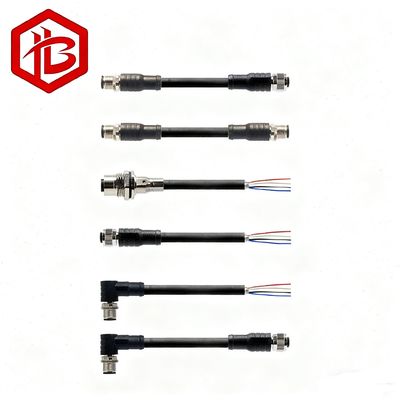 M12 METAL PLUG 3 4 5 6  Pins a Code Canbus Cable M12 Overmolding Connector