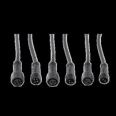 LED Lighting Waterproof Cable Connector M10 2-6pin IP68 Male Female with Protection Cap RF PCB FPC Copper 16A 500V