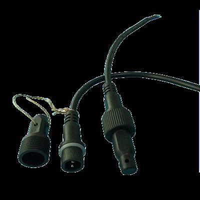 M15 IP65 Waterproof 16A Connectors 2pin Male Female Aerospace RF PVC Copper Contact Material Nylon Housing Power Wire