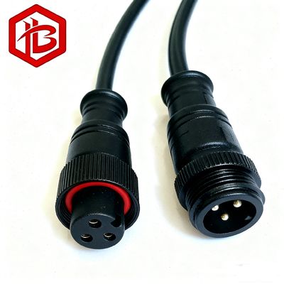 M15 PVC WITH CABLE3 Pin Waterproof Connector Male Female Extension Cord  IP68 LED Connector Cable