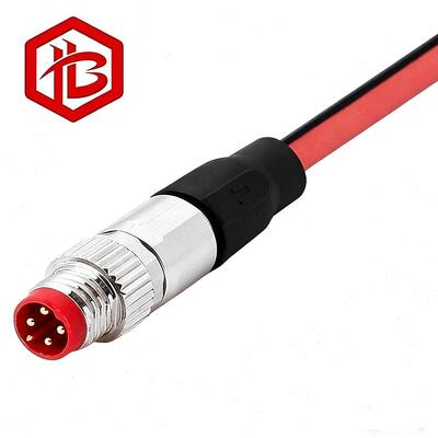M8 DIN 3pin Nickel Plated Male to Female Straight Plug IP68 Waterproof DC 3A High Quality Sensor Cable