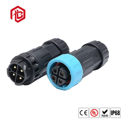 12A 4-core A18 IP68 Waterproof Quick Lock Power Connector Set (Male/Female Plug) for Automotive LED Lighting Battery Plant Grow