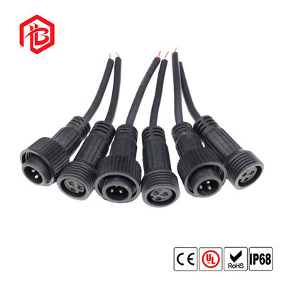 BETT M23 IP68 Waterproof Black PVC Electric Connector Led Outdoor Lighting 2 Pin Male/Female